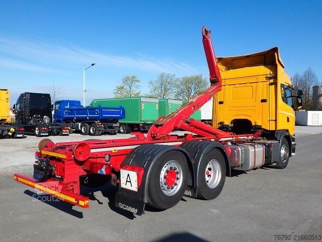شاحنة قلّابة بذراع تحميل متحرك SCANIA G 410 LB6x2 Meiller-Abroller/Highline/Ret/Lenkac