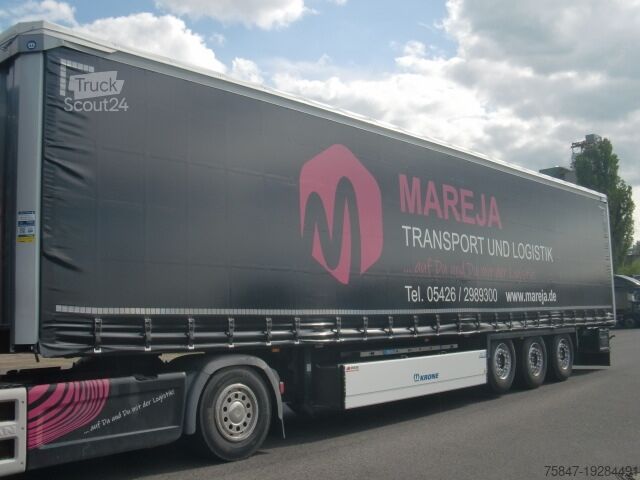 Aanhangwagen met dieplader & dekzeil Krone SDP 27 Liftachse