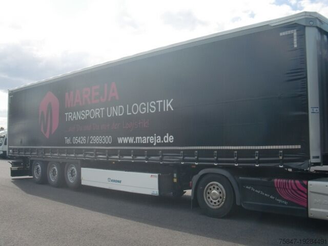 Aanhangwagen met dieplader & dekzeil Krone SDP 27 Liftachse