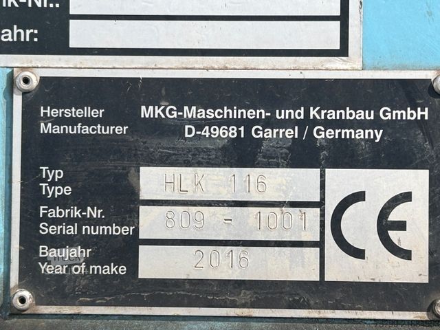 Macara montată pe camion MERCEDES-BENZ 1829 Pritsche mit MKG Kran HLK 116 Bj2016