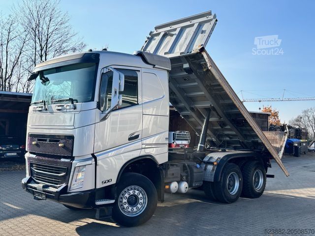 Üç taraflı damperli kamyon VOLVO FH500 6x4*Bordmatik*Meiller*Lift-Achse*AHK*TOP