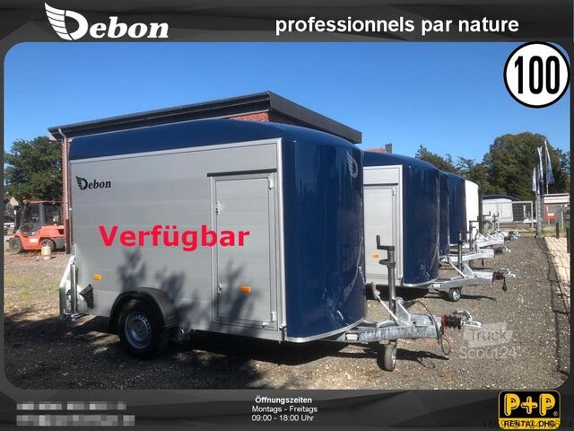 Cheval Liberté Debon C300 | 303x150x197cm - 1,3t | Kofferanhänger Alu mit Seitentür Blau