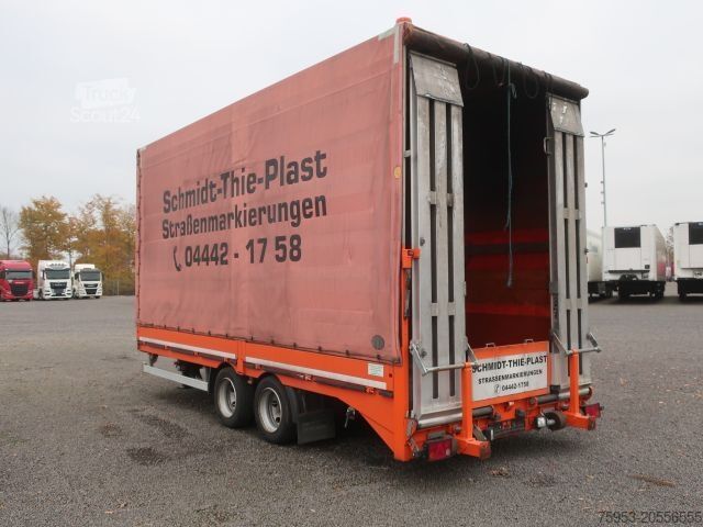 Žemagrindė platforma priekaba Stürenberg Stürenberg Tandem Tieflader Plane Spriegel Rampen