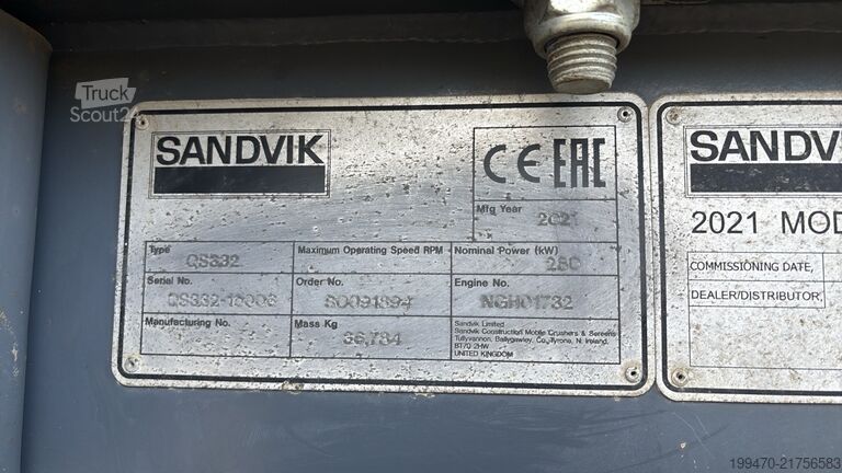 Zúzógép Sandvik QS332