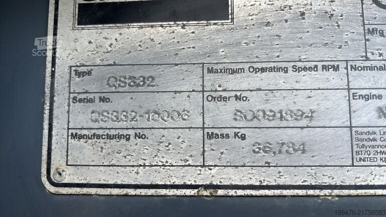 Zúzógép Sandvik QS332