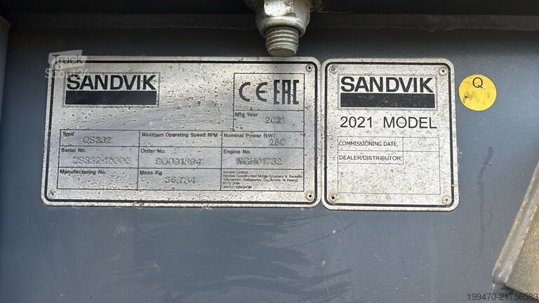 Zúzógép Sandvik QS332