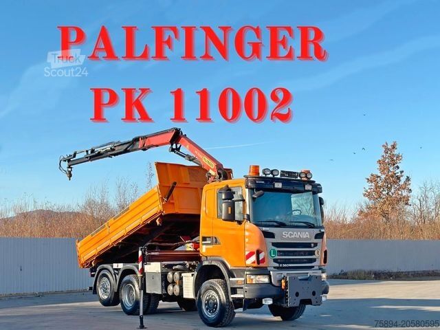 Macara montată pe camion SCANIA G 360 * KIPPER 4,60m * PALFINGER PK 11002/ 6x6