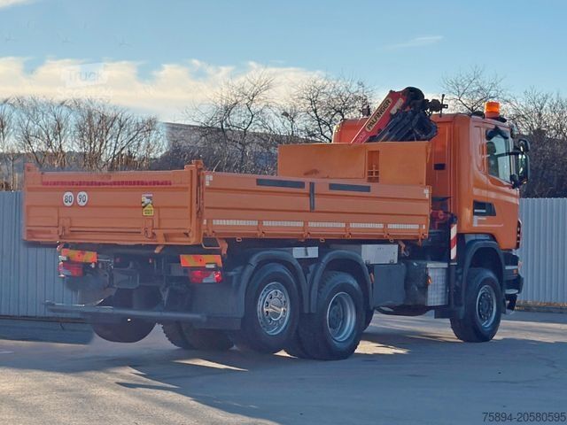 Gru montata su autocarro SCANIA G 360 * KIPPER 4,60m * PALFINGER PK 11002/ 6x6