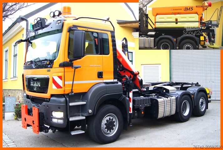Camion basculant MAN TGS 28.400 BL 6x4-4 /PK 12002 D/PALIFT/Winterdienst/Streuer