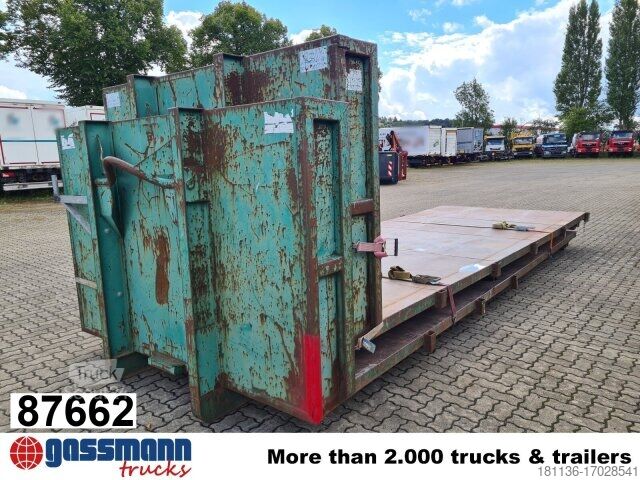 Krokcontainer Abrollplattform mit Stirnwand