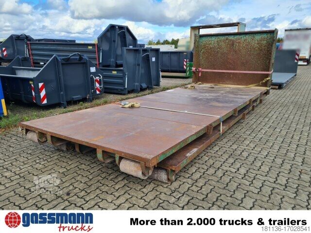 Krokcontainer Abrollplattform mit Stirnwand