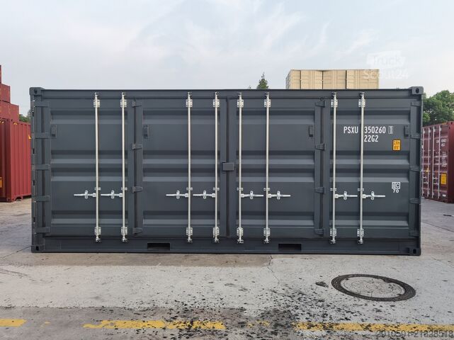 Kontener morski 20 Fuß Open Side Seecontainer / neu / Anthrazit / side Door Container