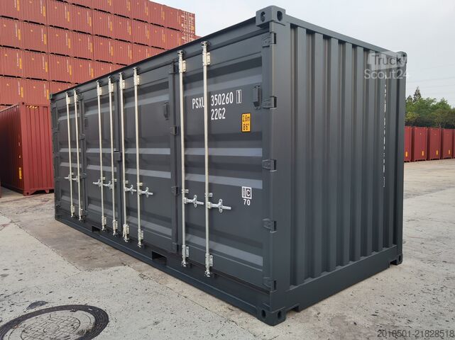 Kontener morski 20 Fuß Open Side Seecontainer / neu / Anthrazit / side Door Container