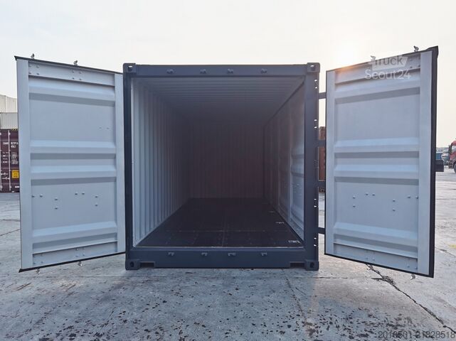 Kontener morski 20 Fuß Open Side Seecontainer / neu / Anthrazit / side Door Container
