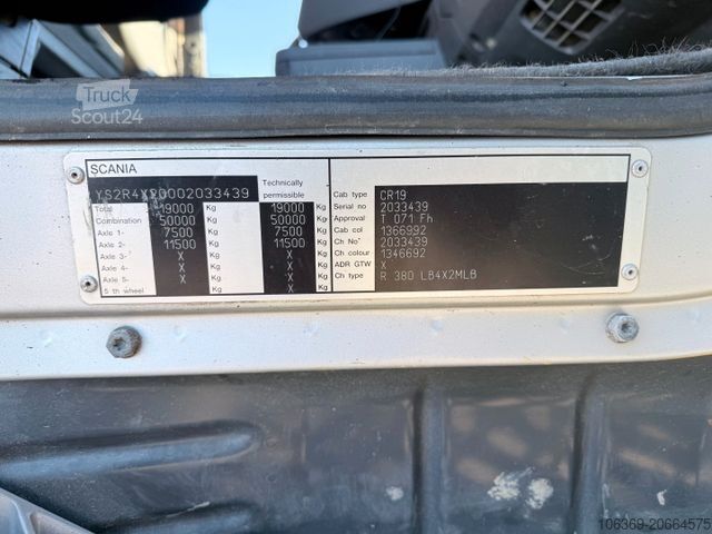 Automašīnu pārvadātājs SCANIA R380 4x2 Autotransport with hydraulic ramp