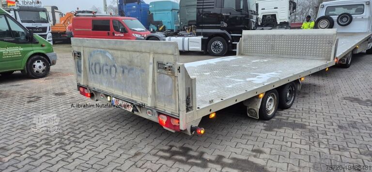 Autotransporter Anhänger  BAOS Plateauanhänger Anhänger Tandem, Baumaschinen und Fahrzeuge