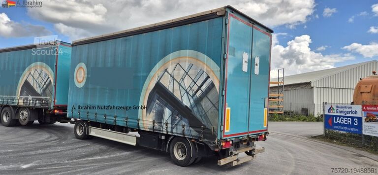 Open trailer with tarp Fliegl ZPS 182 Edscha, Schiebeplane, Bordwande innenliegend