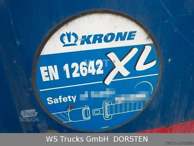 Öppen semitrailer med kapell KRONE SD 27 Planauflieger mit Edscha | ABS, EBS, XL