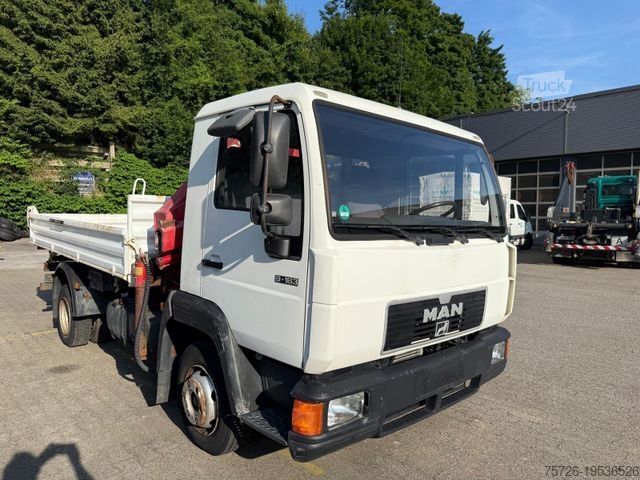 Camion-benne tricar MAN L2000 9.163,Kipper+Kran