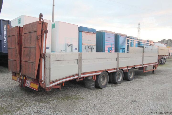 شبه مقطورة منخفضة السطح لنقل آلات البناء DE ANGELIS semirimorchio carrellone verricello usat