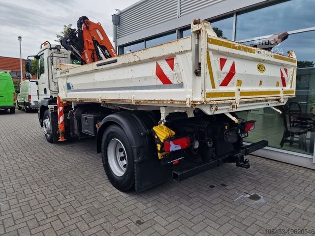 Tre-sidet tipbil MAN TGM 18.290 Kipper/Kran/Funk/5+6 Kreis + Greifer