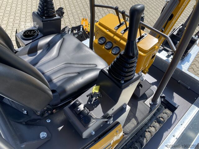 Miniescavatore con caricatore basso + pacchetto accessori Berger Kraus BK1250JSR mit Kubota Motor