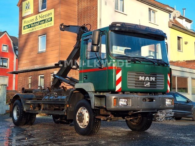 Camion benne à bras amovible MAN 18.280 4x4 ALLRAD ABROLLKIPPER ATLAS HAKEN TÜV