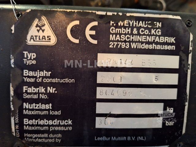 Camion benne à bras amovible MAN 18.280 4x4 ALLRAD ABROLLKIPPER ATLAS HAKEN TÜV