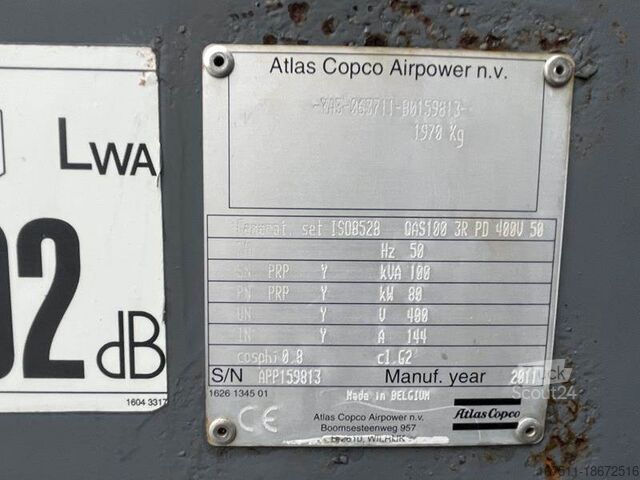 Aggregat Atlas Copco QAS 100
