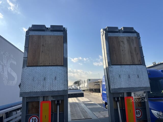 Alçak yataklı yarı römork inşaat makinesi taşımak için DE ANGELIS 3S425