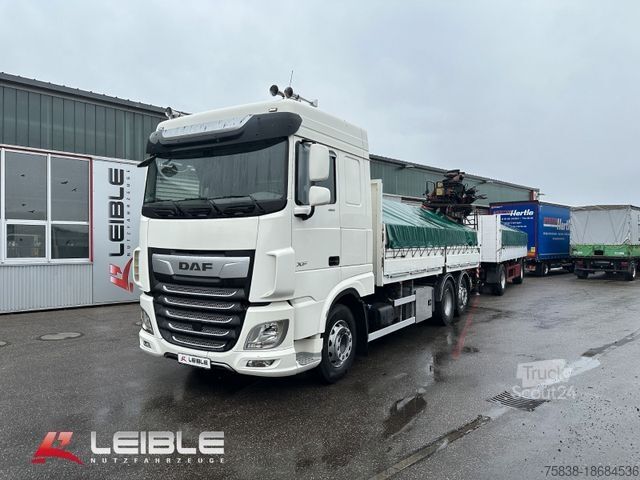 Grue montée sur camion DAF XF480FAN*Baustoffkomplettzug*Lift/Lenk*Retarder