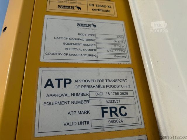 Kühlauflieger SCHMITZ CARGOBULL 8xSKO24/L 13,4 FP 60 Tiefkühlkoffer/ Doppelstock