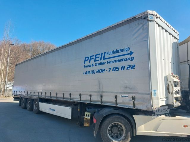 Auflieger mit Pritsche & Plane KRONE SD Tautliner-Lift-Edscha-SAF-Anti Vandalismus Pl