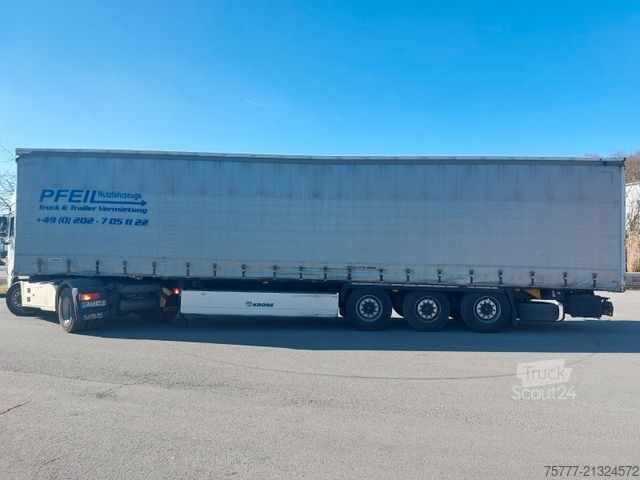 Auflieger mit Pritsche & Plane KRONE SD Tautliner-Lift-Edscha-SAF-Anti Vandalismus Pl