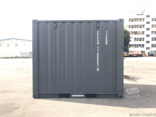 Szállítókonténer 10 Fuß Seecontainer/ one Way Lagercontainer / Anthrazit / Lichtgrau
