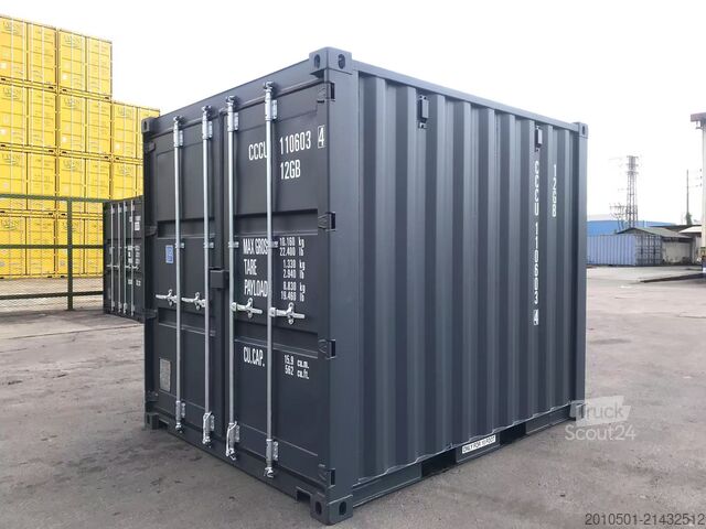 Szállítókonténer 10 Fuß Seecontainer/ one Way Lagercontainer / Anthrazit / Lichtgrau