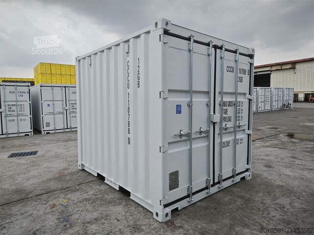 Kontener morski 10 Fuß Seecontainer / one Way Lagercontainer / Anthrazit / Lichtgrau