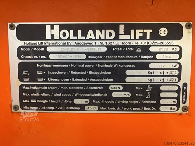 Table élévatrice à ciseaux Holland-Lift N195-12EL Combistar (19.5 m)