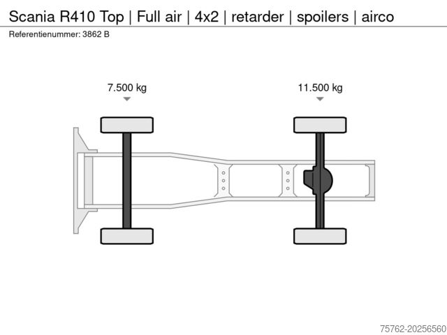 Standaard-SZM Scania R410 Top | Full air | 4x2 | retarder  | spoiler...