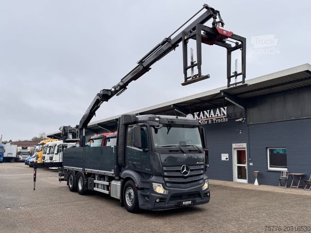 Auto-dizalica montirana na kamionu MERCEDES-BENZ 2545 Actros 5 L  Baustoffkran HMF  TOP