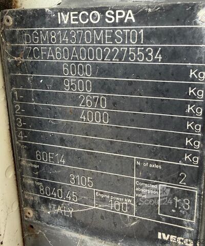 ανατρεπόμενο φορτηγό Iveco EUROCARGO 60E14