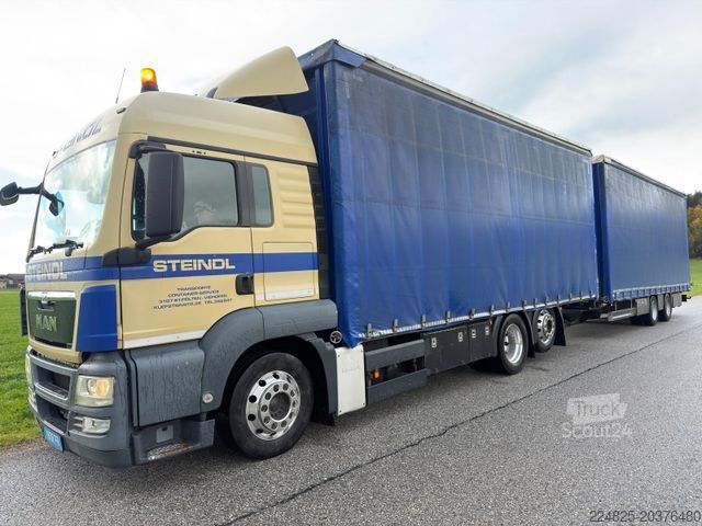 Autocarro con pianale e telone MAN TGS 26.440 PRITSCHE+PLANE+ANHÄNGER*2014*EURO5*