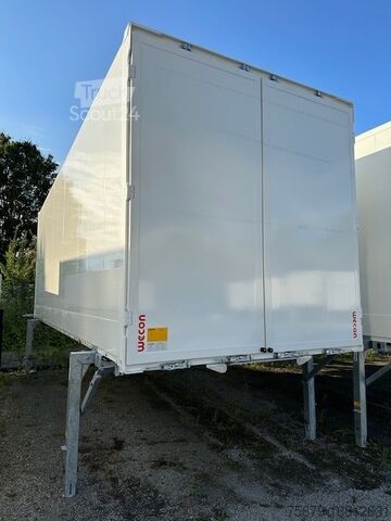 Wissellaadbak met boxstructuur  BDF-System, 7.450 mm lang, Durchladesystem mit Überfahrblech, Portal Doppelflügeltür,