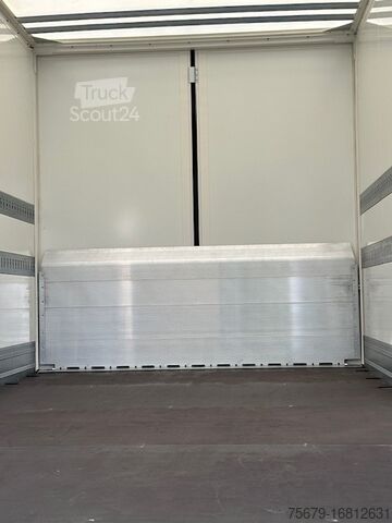 Wissellaadbak met boxstructuur  BDF-System, 7.450 mm lang, Durchladesystem mit Überfahrblech, Portal Doppelflügeltür,