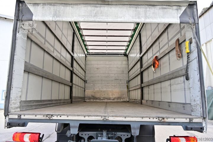 Camion cu platformă și prelată Mercedes-Benz Actros 1843  E6 LBW 2000kg Scheckheft AHK Bett