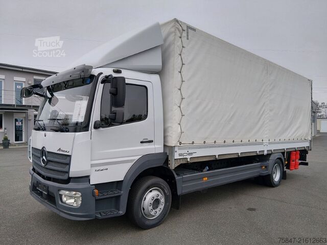 Flatbed truck with tarp Mercedes-Benz Atego 1224 L Bordwände LBW