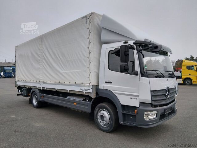 Flatbed truck with tarp Mercedes-Benz Atego 1224 L Bordwände LBW
