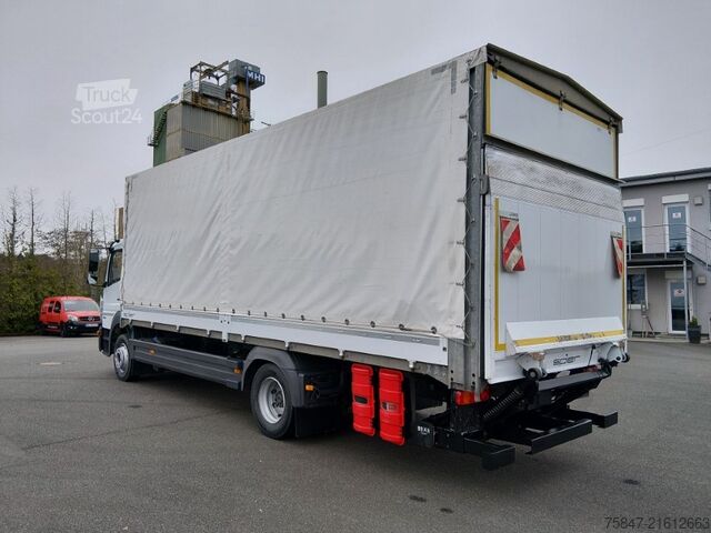 Flatbed truck with tarp Mercedes-Benz Atego 1224 L Bordwände LBW