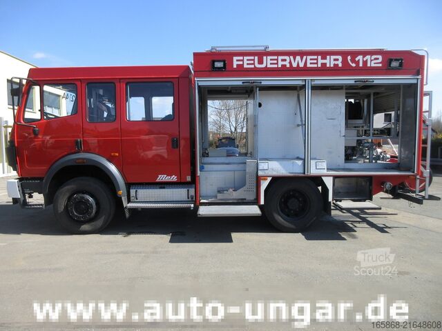 Brandbil Mercedes 1224 AF 4x4 Metz LF16 Feuerwehr Doka 9