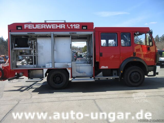 Brandbil Mercedes 1224 AF 4x4 Metz LF16 Feuerwehr Doka 9